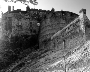 Attollo Engineering Phoenix SWIR Camera Core with 5 micron pixel pitch and low SWaP (Size, Weight and Power). Image of Edinburgh Castle.