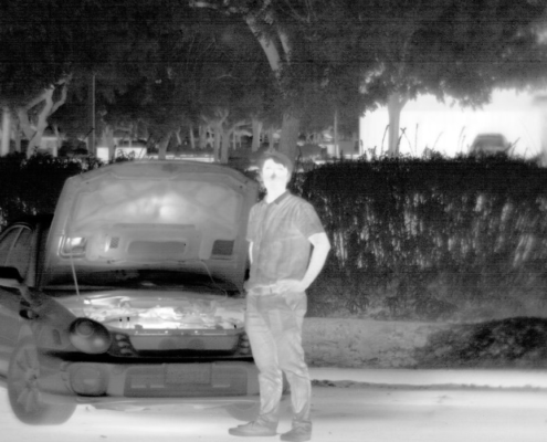 Attollo Engineering, Griffin MWIR (midwave infrared) Camera Core- Image of man standing next to car with car hood open