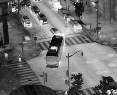 Attollo Engineering, Griffin MWIR (midwave infrared) Camera Core- Image of busy intersection